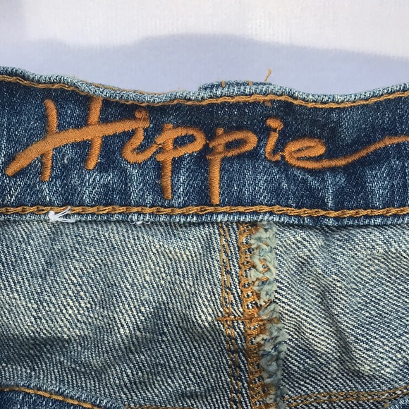 🌻 3/25 🌻 Boho Hippie Distressed Flare Leg Jeans - Picture 3 of 10